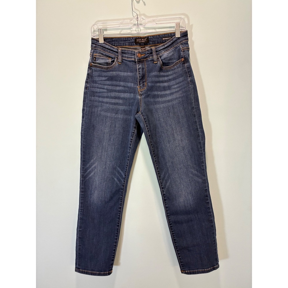 Judy Blue Boyfriend Fit Dark Wash Stretch Denim Jeans Women's Size 5/27